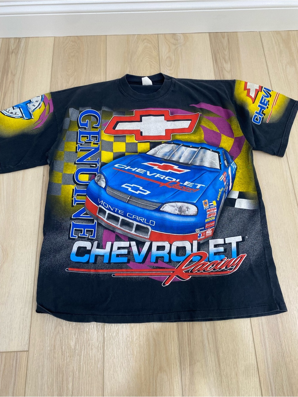 Vintage 90s Chevy Racing Monte Carlo Nascar T-Shirt Chevrolet All Over Print